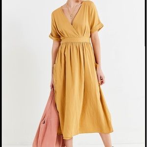 Urban outfitters Gabrielle linen wrap dress
